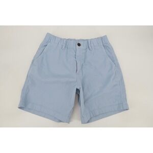 Bearbottom Stretch Chino Shorts Mens Medium 7" Light Blue Elastic Waist
